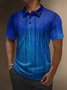 Moisture Wicking Gradient Color Abstract Stripes Short Sleeve Golf Polo