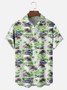 Moisture-wicking Beach Retro Car Chest Pocket Hawaiian Shirt