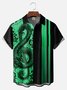 Big Size Moisture-wicking Music Note Chest Pocket Bowling Shirt