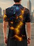 Moisture Wicking Abstract Gradient Color Geometric Short Sleeve Golf Polo