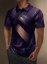 Moisture Wicking Gradient Color Abstract 3D Stripe Short Sleeve Golf Polo