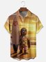 Moisture Wicking Surf Sloth Chest Pocket Hawaiian Shirt