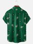 Moisture Wicking Geometric Floral Chest Pocket Hawaiian Shirt