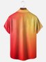 Moisture-wicking Avant-garde Parrot Flying Art Chest Pocket Bowling Shirt