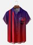 Moisture Wicking Canada Gradient Maple Leaf Chest Pocket Bowling Shirt