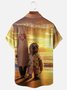 Moisture Wicking Surf Sloth Chest Pocket Hawaiian Shirt