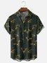 Moisture-wicking Fun Bee Print Art Chest Pocket Hawaiian Shirt