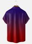 Moisture Wicking Canada Gradient Maple Leaf Chest Pocket Bowling Shirt