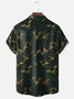 Moisture-wicking Fun Bee Print Art Chest Pocket Hawaiian Shirt