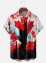 Moisture Wicking Canada Gradient Bigfoot Chest Pocket Hawaiian Shirt