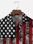 Moisture Wicking USA Independence Day Flag Chest Pocket Hawaiian Shirt