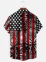 Moisture Wicking USA Independence Day Flag Chest Pocket Hawaiian Shirt