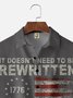 Big Size Moisture Wicking 1776 Declaration of Independence 4th of July Chest Pocket Hawaiian Shirt