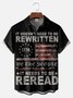 Big Size Moisture Wicking 1776 Declaration of Independence 4th of July Chest Pocket Hawaiian Shirt