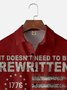Moisture Wicking 1776 Declaration of Independence 4th of July Chest Pocket Hawaiian Shirt