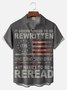 Big Size Moisture Wicking 1776 Declaration of Independence 4th of July Chest Pocket Hawaiian Shirt
