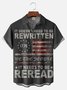 Big Size Moisture Wicking 1776 Declaration of Independence 4th of July Chest Pocket Hawaiian Shirt