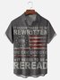 Tall Size Moisture Wicking 1776 Declaration of Independence 4th of July Chest Pocket Hawaiian Shirt