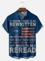 Big Size Moisture Wicking 1776 Declaration of Independence 4th of July Chest Pocket Hawaiian Shirt