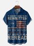 Moisture Wicking 1776 Declaration of Independence 4th of July Chest Pocket Hawaiian Shirt