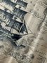 Tall Size Moisture-wicking Ocean Map Sailboat Lighthouse Chest Pocket Casual Shirt