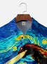 Big Size Movie Monster Chest Pocket Short Sleeve Casual Shirt