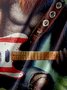 Big Size Moisture-wicking American Flag Bigfoot Guitar Rock Chest Pocket Hawaiian Shirt
