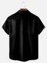 Big Size Moisture-wicking Music Note Chest Pocket Bowling Shirt