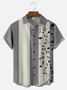 Big Size Moisture-wicking Music Note Chest Pocket Bowling Shirt