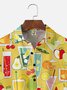 Big Size Moisture-wicking Geomatric Cocktail Chest Pocket Hawaiian Shirt