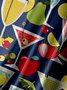 Big Size Moisture-wicking Geomatric Cocktail Chest Pocket Hawaiian Shirt