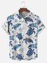 Big Size Moisture-wicking Marine Sea Turtle Chest Pocket Hawaiian Shirt