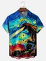 Big Size Movie Monster Chest Pocket Short Sleeve Casual Shirt