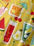 Tall Size Moisture-wicking Geomatric Cocktail Chest Pocket Hawaiian Shirt