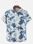 Big Size Moisture-wicking Marine Sea Turtle Chest Pocket Hawaiian Shirt