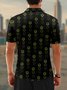 Moisture Wicking 3D Abstract Gradient Color Smiley Short Sleeve Golf Polo