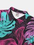 Moisture Wicking Tropical Plants Leaves Short Sleeve Golf Polo