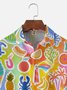 Moisture Wicking Ocean Lobster Crab Ombre Chest Pocket Hawaiian Shirt