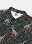 Moisture Wicking Rainbow Color Block Giraffe Short Sleeve Golf Polo