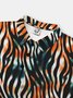 Moisture Wicking Gradient Color Zebra Print Short Sleeve Golf Polo