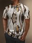 Moisture Wicking Abstract Wood Grain Texture Short Sleeve Golf Polo