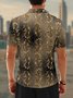 Moisture Wicking Gradient Color Leaves Short Sleeve Golf Polo