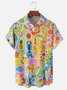 Moisture Wicking Ocean Lobster Crab Ombre Chest Pocket Hawaiian Shirt
