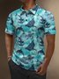 Moisture Wicking Gradient Color Marine Animals Manta Short Sleeve Golf Polo
