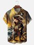 Moisture Wicking Pirate Pig Chest Pocket Hawaiian Shirt