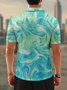 Moisture Wicking 3D Abstract Gradient Stripes Short Sleeve Golf Polo
