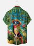 Moisture Wicking 5 O'Clock Parrot Chest Pocket Hawaiian Shirt