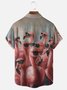Moisture Wicking Flamingo Chest Pocket Hawaiian Shirt