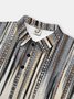 Moisture Wicking Ethnic Pattern Geometric Short Sleeve Golf Polo