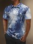 Moisture Wicking Gradient Abstract Leaves Short Sleeve Golf Polo